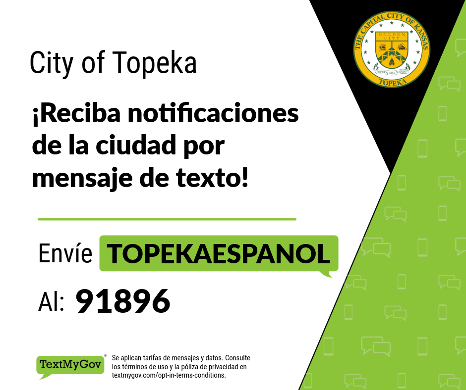 Topeka, KS Social Media 1 Espanol Signup Text Alerts, KS Social Media